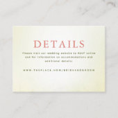 Wildblumen Hochzeitsdetails Kleine Begleitkarte (Vorderseite)