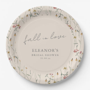 Wildblumen-Hochzeitsdusche Boho Floral Pappteller