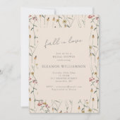 Wildblumen-Hochzeitsdusche 'Verliebe dich' Boho-Bl Einladung (Vorderseite)