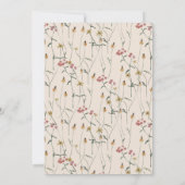 Wildblumen-Hochzeitsdusche 'Verliebe dich' Boho-Bl Einladung (Rückseite)
