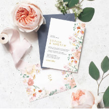 Wildblumen Hochzeitseinladung