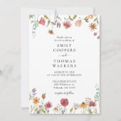 Wildblumen Hochzeitseinladung Einladung (Vorderseite)