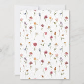 Wildblumen Hochzeitseinladung Einladung (Rückseite)