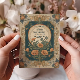 Wildblumen Hochzeitseinladung im Vintage-Stil Einladung