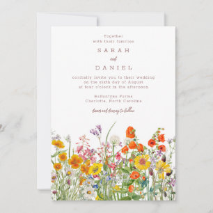 Wildblumen-Hochzeitseinladung Save The Date