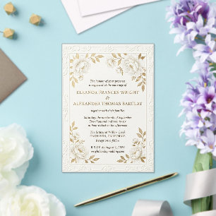 Wildblumen-Hochzeitseinladungsvorlage Acryleinladungen