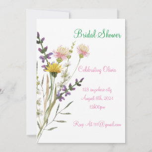 WILDBLUMEN-HOCHZEITSEMPFANG-EINLADUNG SAVE THE DATE