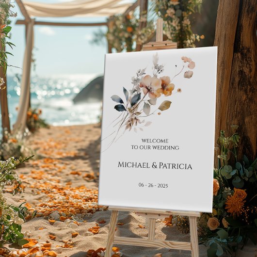 Wildblumen Hochzeitsempfang Poster
