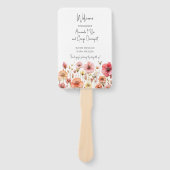 Wildblumen Hochzeitsfans im Frischgarten Fächer (Vorderseite)