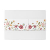 Wildblumen Hochzeitsfeiern Bauchband Einladungsbanderole (Rückseitenbeispiel)