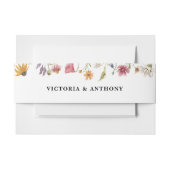 Wildblumen Hochzeitsfeiern Bauchband Einladungsbanderole (Vorderseite Beispiel)