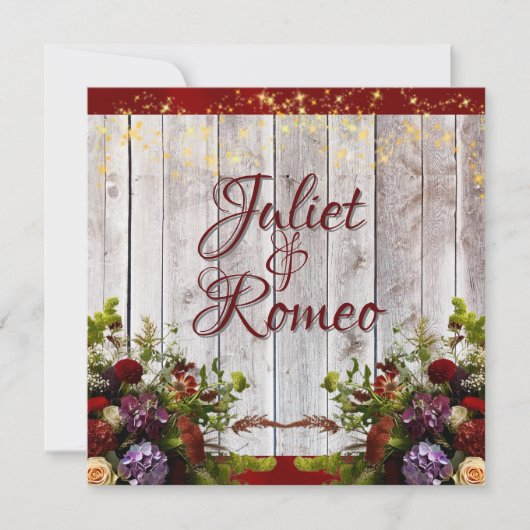 Wildblumen, Hochzeitsfeiern, Hochzeitsfeiern und H Einladung (Vorderseite)