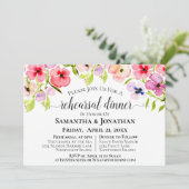 Wildblumen Hochzeitsfeiern Probe & Abendessen Einladung (Stehend Vorderseite)