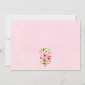 Wildblumen Hochzeitsfeiern Probe & Abendessen Einladung (Rückseite)