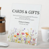 Wildblumen Hochzeitsgeschenk und Kartentisch Sockelschild (In Situ)