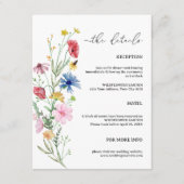 Wildblumen Hochzeitskarte Begleitkarte (Vorderseite)