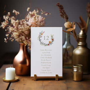 Wildblumen Hochzeitskranz Einladung