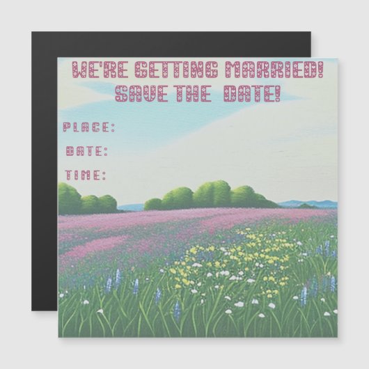 Wildblumen Hochzeitsmalerei Einladung (Vorne/Hinten)