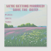 Wildblumen Hochzeitsmalerei Einladung (Vorderseite)