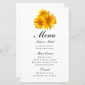 Wildblumen Hochzeitsmenü Wasserfarbe Frühlingsflor (Vorne/Hinten)