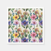 Wildblumen Hochzeitsnapkins Serviette (Vorderseite)