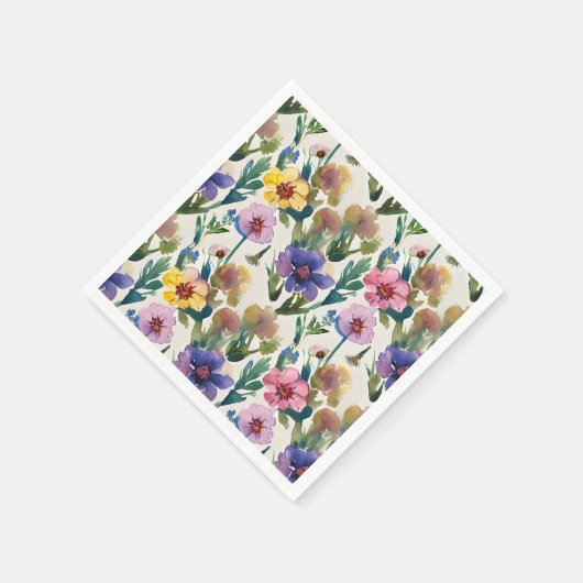 Wildblumen Hochzeitsnapkins Serviette (Ecke)