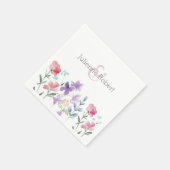 Wildblumen Hochzeitspapier Napkins Serviette (Ecke)
