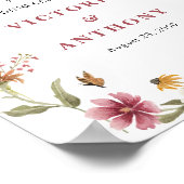 Wildblumen Hochzeitspender Poster (Ecke)