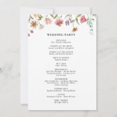Wildblumen-Hochzeitsprogramm Einladung (Rückseite)