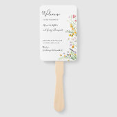 Wildblumen Hochzeitsprogramm Fan Fächer (Vorderseite)