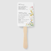 Wildblumen Hochzeitsprogramm Fan Fächer (Rückseite)