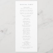 Wildblumen-Hochzeitsprogramm Programm (Rückseite)