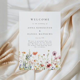 Wildblumen-Hochzeitsprogramm Programm