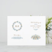 Wildblumen-Hochzeitsprogramm-Vorlage editierbar (Stehend Vorderseite)