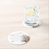 Wildblumen - Hochzeitsratgeber Runder Pappuntersetzer (Vor Ort)