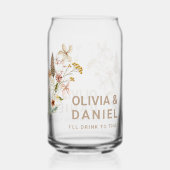 Wildblumen Hochzeitsscups Dosenglas (Vorderseite)