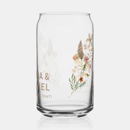 Wildblumen Hochzeitsscups Dosenglas (Rechts)