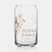 Wildblumen Hochzeitsscups Dosenglas (Rückseite)