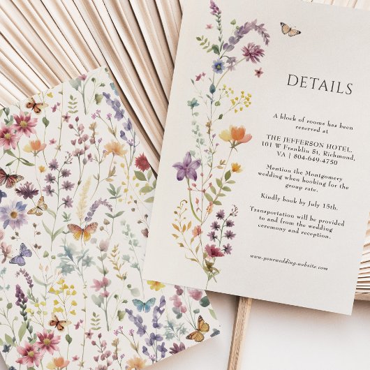 Wildblumen Hochzeitssonderkarten Einladung