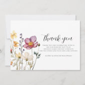 Wildblumen Hochzeitstag Dankeschön-Karte Dankeskarte (Vorderseite)