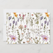 Wildblumen Hochzeitstag Dankeschön-Karte Dankeskarte (Rückseite)