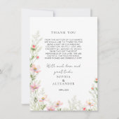 Wildblumen Hochzeitstag Dankeschön-Karte Dankeskarte (Vorderseite)