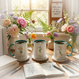 Wildblumen hoffen Liebe Tasse