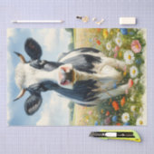 Wildblumen Holstein Milchkuh Decoupage Seidenpapier (Handwerk)