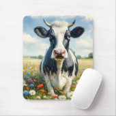 Wildblumen Holstein Milchkuh Mousepad (Mit Mouse)