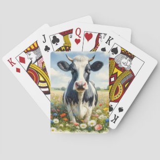 Wildblumen Holstein Milchkuh Spielkarten