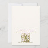 Wildblumen Holz Mason Gläser Boho QR-Code Hochzeit Einladung (Rückseite)