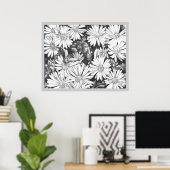 Wildblumen & Honeybee Art Print Fine Art Poster (Heimbüro)