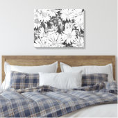 Wildblumen Honeybienen Art Print Leinwand Kleine (Insitu (Schlafzimmer))