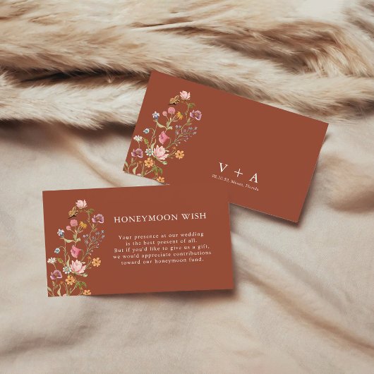 Wildblumen Honeymoon Wish Enclosure Card Begleitkarte